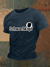 Kurz ärmel iges Herren T-Shirt Schwachkopf